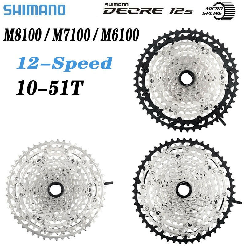 Shimano XT SLX Deore M8100 M7100 M6100 12 Speed Mountain Bike Flywheel 12V K7 12S Sprocket 10-51T Micro Spline Cassette