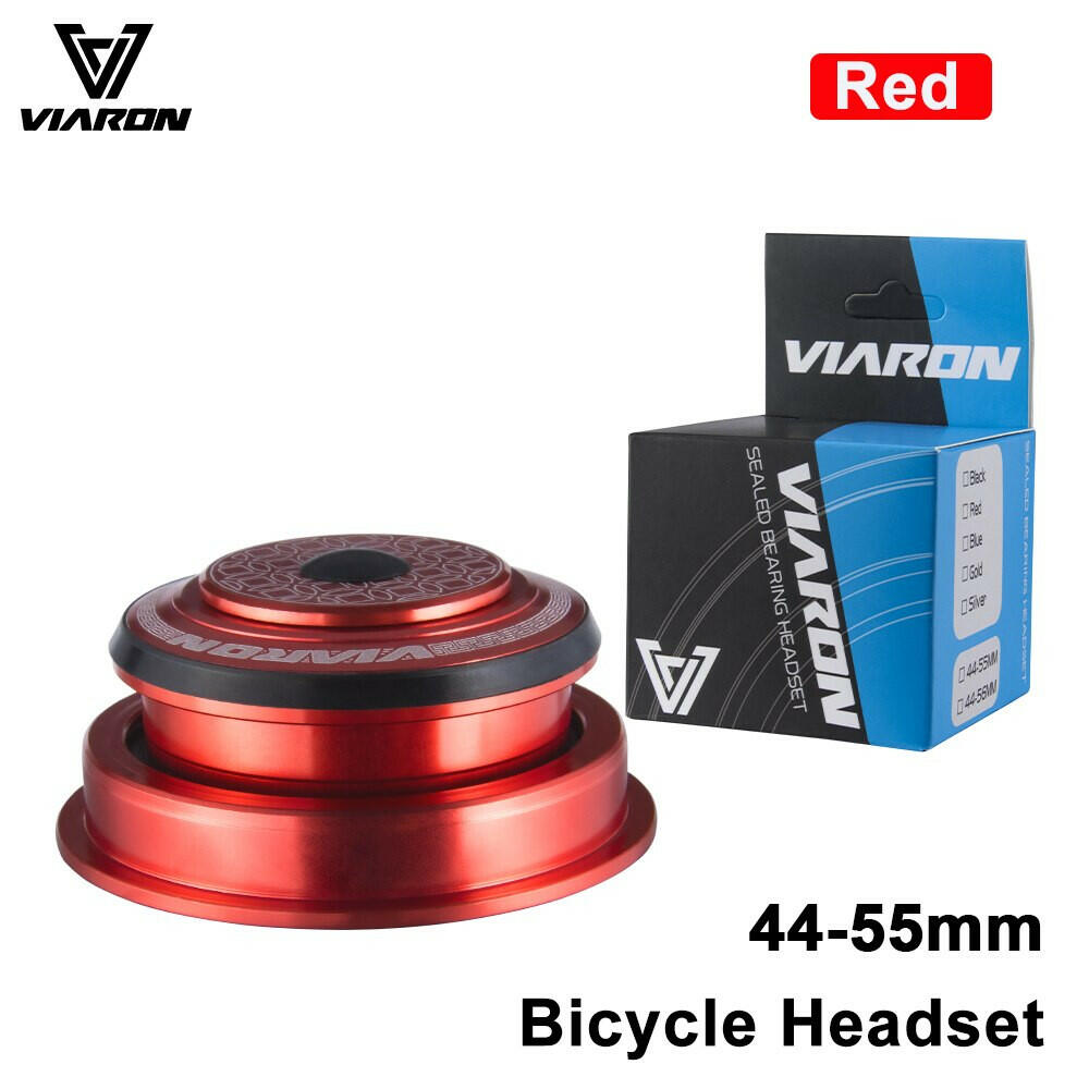 VIARON MTB Bicycle Headset 42/52 44/55 /56mm CNC 1 1/8" 28.6 Spinal Canal/Straight Tube Fork Internal Mountain Road Bike Headset-WAYBIKER