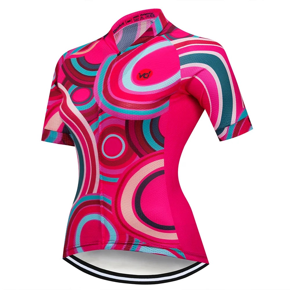 Cycling Clothing 2023 VENDULL Women Cycling Jersey Tops Summer Racing Short Sleeve MTB Bike Jersey Shirt Ropa Ciclismo Maillot-WAYBIKER
