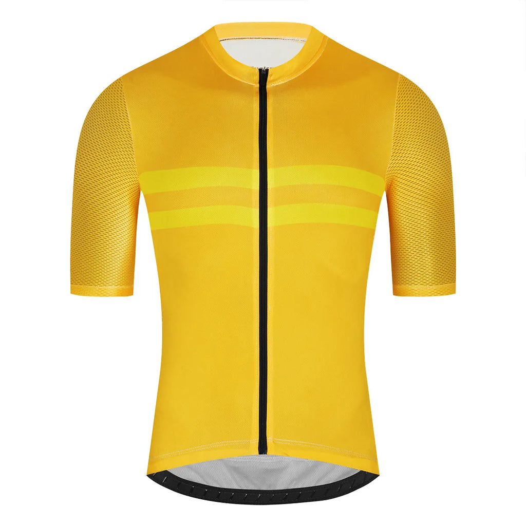 Fualrny Cycling Jersey Men Reflective MTB Road Bike Clothes Bicycle Jersey Mesh Breathable Cycling Clothing Summer Bike Jersey-WAYBIKER