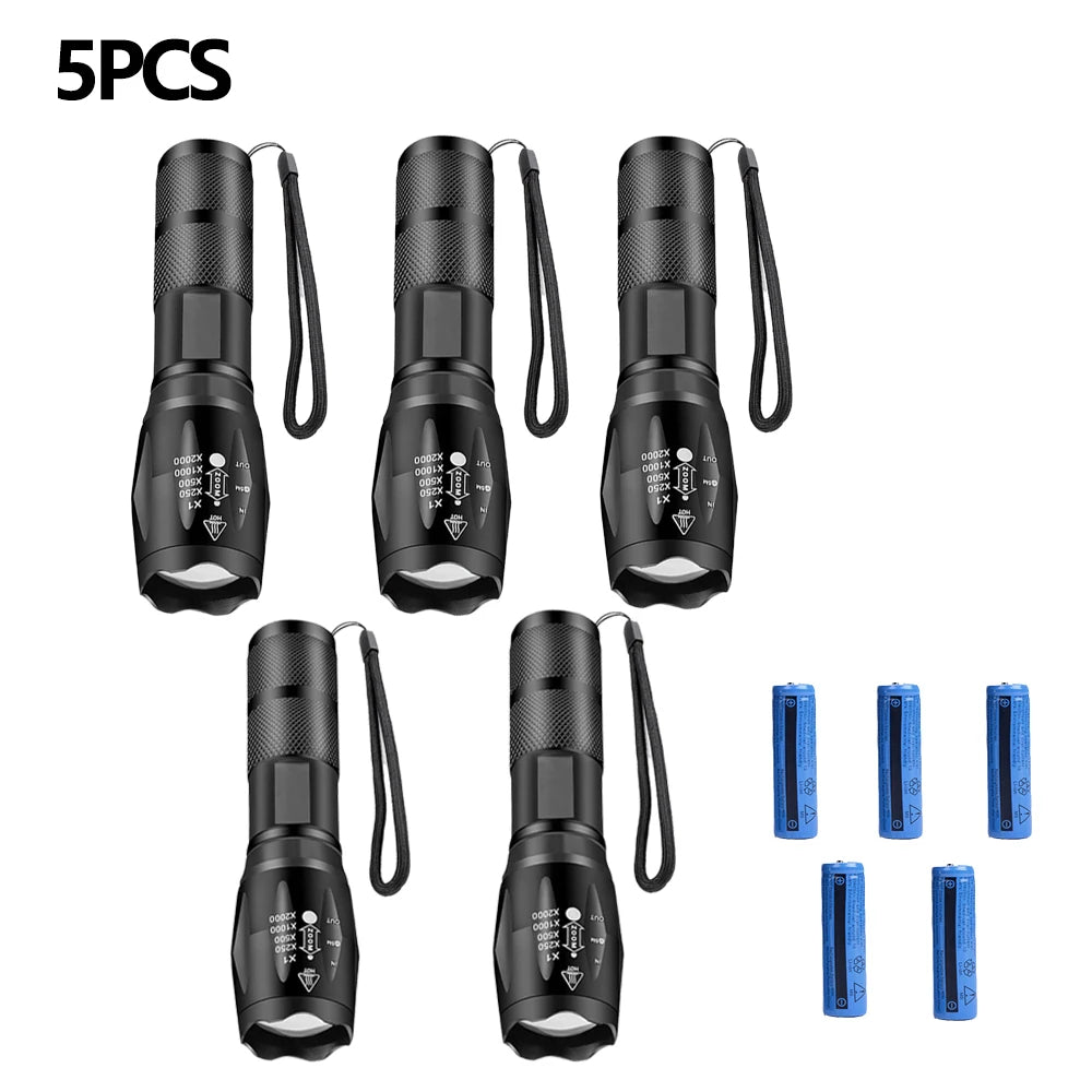 Outdoor handheld Flashlight Small Strong Light Portable Outdoor Rechargeable Super Bright Work Light Multifunctional Flashlight-WAYBIKER