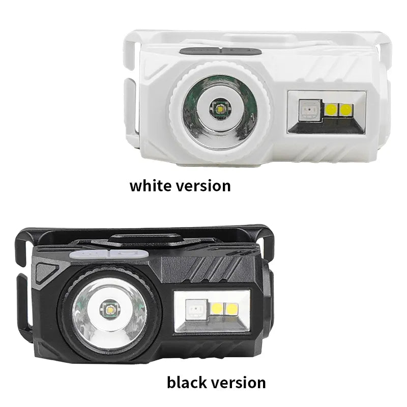 Mini Super Bright LED Headlamp Induction Headlight USB C Rechargeable Portable Head Flashlight Camping Fishing-WAYBIKER