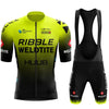 HUUB  Team Cycling Jersey+Bib shorts Set 2023 Mens Mountain Bicycle Clothing Short Sleeve Suit Sports MTB Bike Training Uniform-WAYBIKER