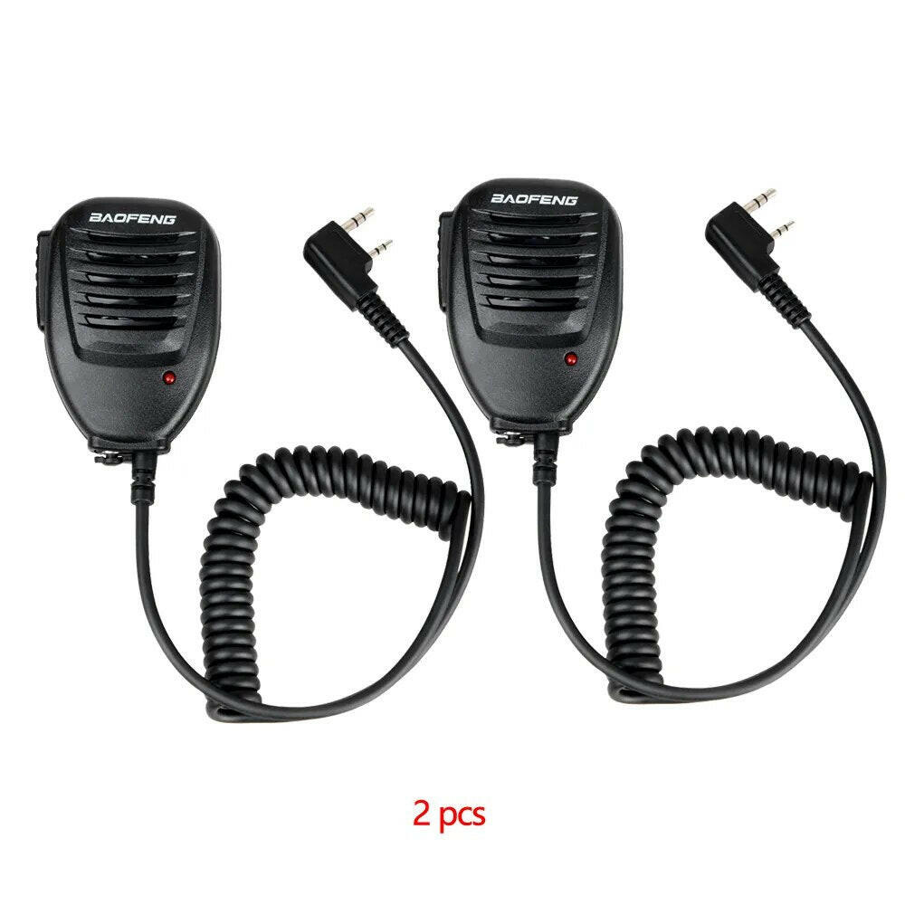 BAOFENG Radio Walkie Talkie UV82 Pin PTT Microphone Headset Earpiece For UV-5R BF-888S S9 Plus UV-10 UV-13PRO Accessories-WAYBIKER