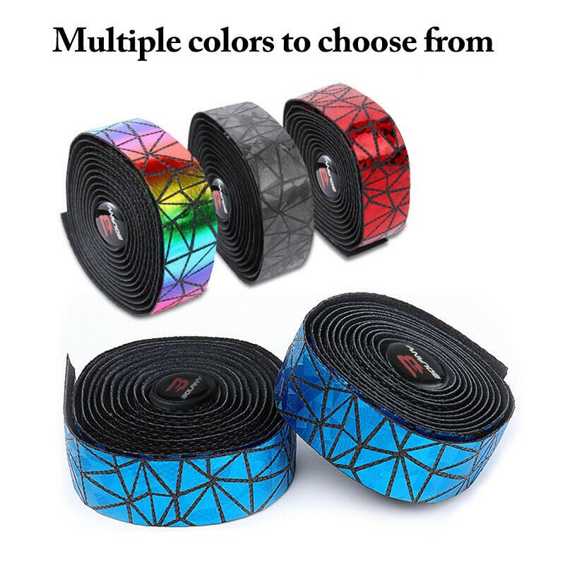 Bolany 1pair Road Bike Handlebar Tape PU Material Handle Bar Tape Sweat Non-slip Belt Cycling Sports Accessories Parts