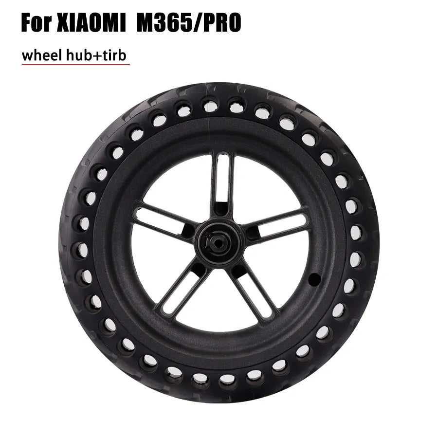 8.5 Inch Damping Solid Rubber Tyres Hollow Non-Pneumatic Wheel Hub And Explosion-Proof Tire Set For Xiaomi Mijia M365 Scooter-WAYBIKER