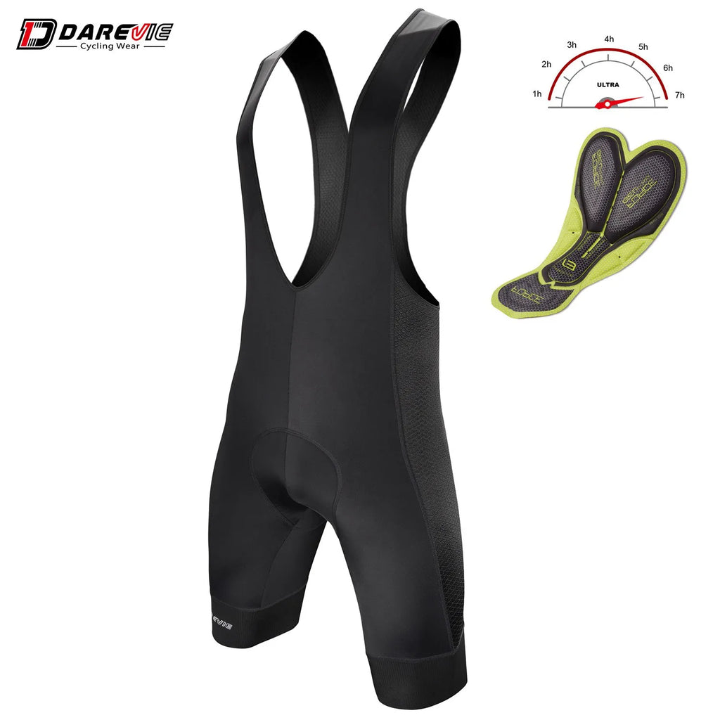 DAREVIE Cycling Bib Shorts 3D Gel Pad 6H Ride Men Cycling Shorts Downhill Pro Team Men Cycling Shorts Breathable 7CM Leg Gripper-WAYBIKER