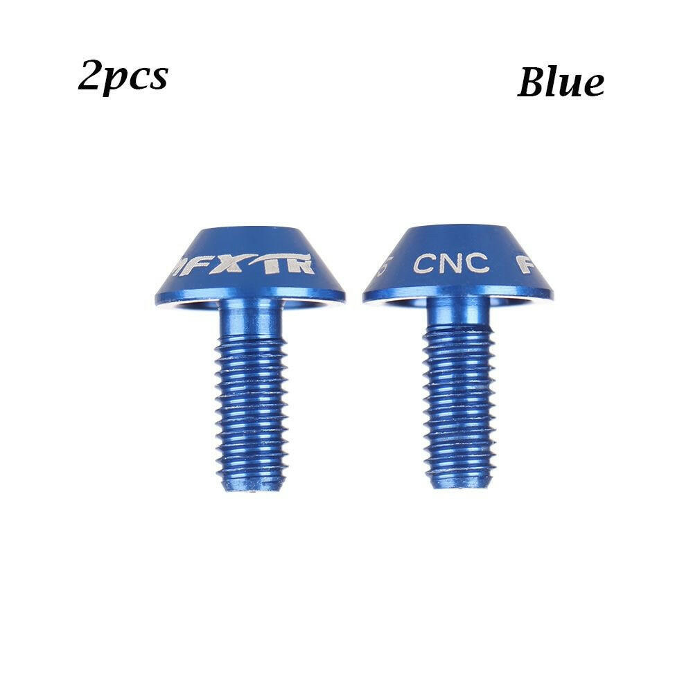 2Pcs/Set Colorful Aluminum Alloy Mountain Bike Water Bottle Holder Cage Screw Bolts M5x12mm Screw Durable Bicycle Accessories-WAYBIKER