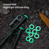 10/50/100pcs Outdoor Ground Nail Luminous Ring Silicone Rubber O-ring Warning Ring For Camping Tent Nail Accessories-WAYBIKER
