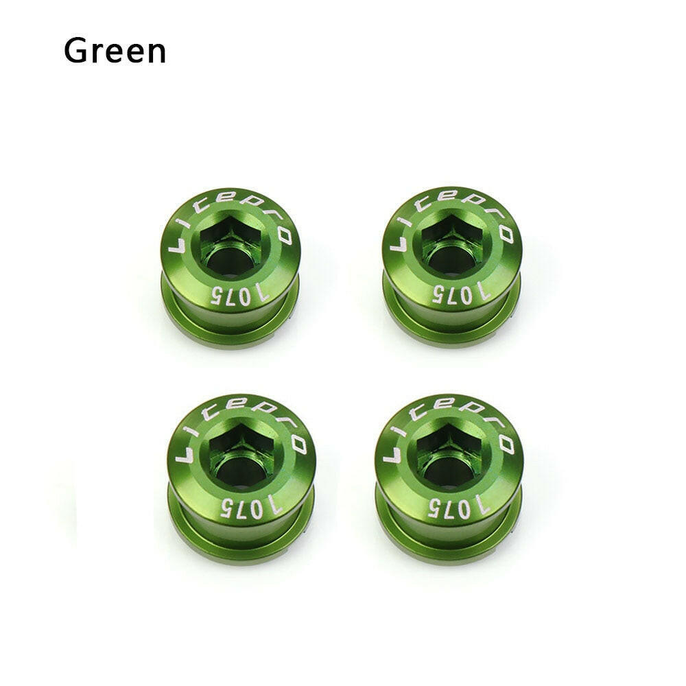 4Pcs MTB Bicycle Chainwheel Screws Cycling Chainring Wheel Bolt Alloy 7075 Road Bike Disc Screws for Crankset Parts-WAYBIKER