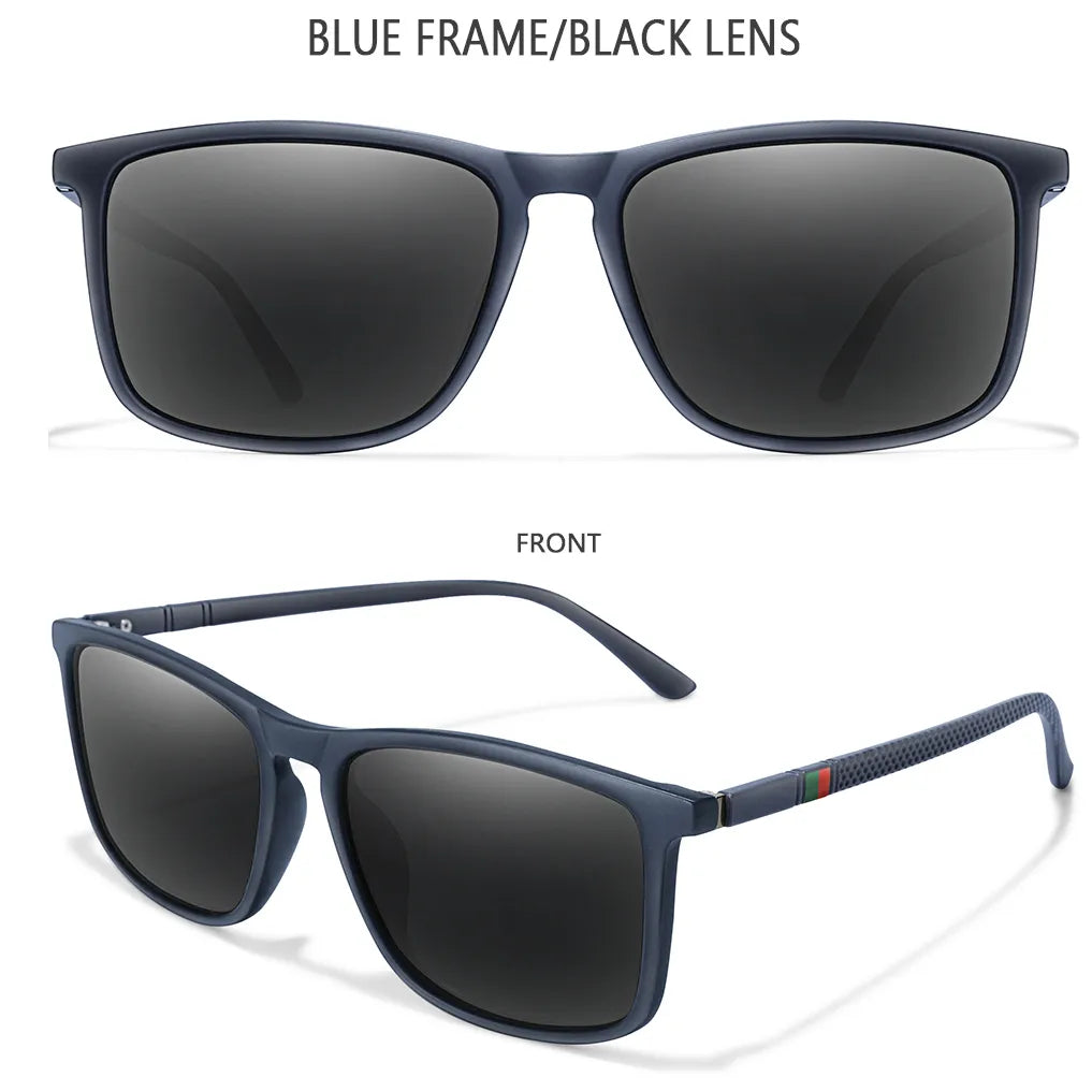 Men Women Fashion Cycling Sun Glasses  Travel Driving Fishing Male Eyewear UV400 Luxury Square Vintage Polarized Sunglasses-WAYBIKER