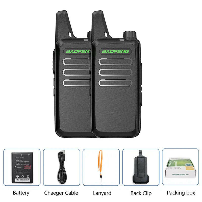 2PCS Baofeng BF-T20 5W Portable Mini Walkie Talkie VOX Charging USB For BF-C9 BF-888S KD-C1 Two Way Radio Hotel Hunting