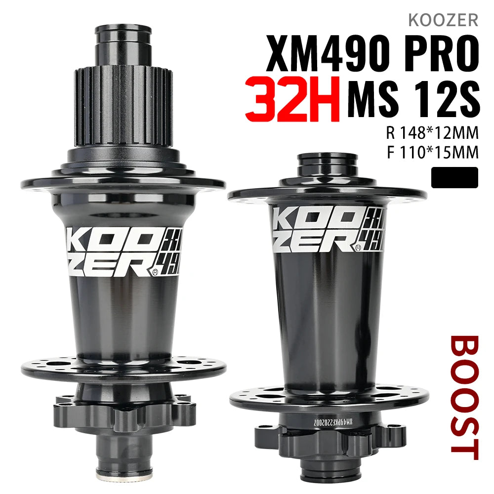 2024 KOOZER XM490 PRO BOOST Mountain Bike Hubs Steel shaft Sealed Bearing 148x12MM 110x15MM 141x5MM 28H 32 Holes Noise hub