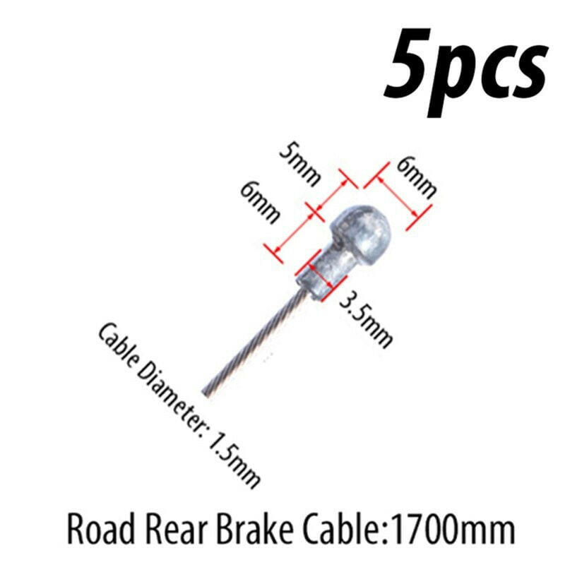 Bike Brake Inner Cable Line 5pc MTB Road Bike Cable Stainless Steel Front Rear Derailleur Shift Wire-WAYBIKER