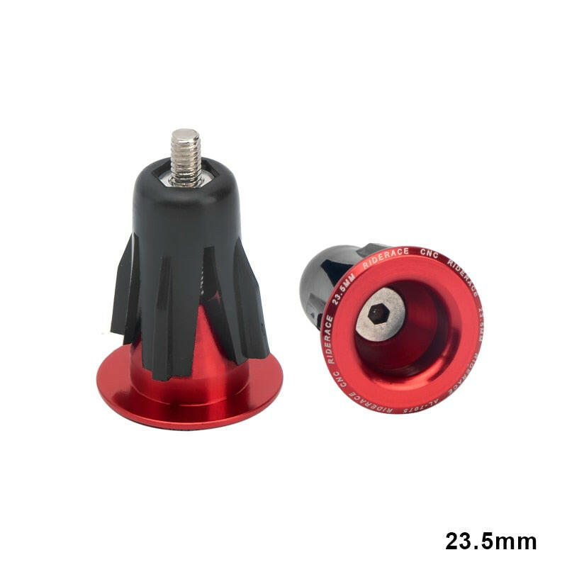 RIDERACE Bicycle Grip HandleBar End Cap 23.5MM Aluminium Alloy Road Cycling Handle bar Grips Plugs Caps For MTB Mountain Bike-WAYBIKER