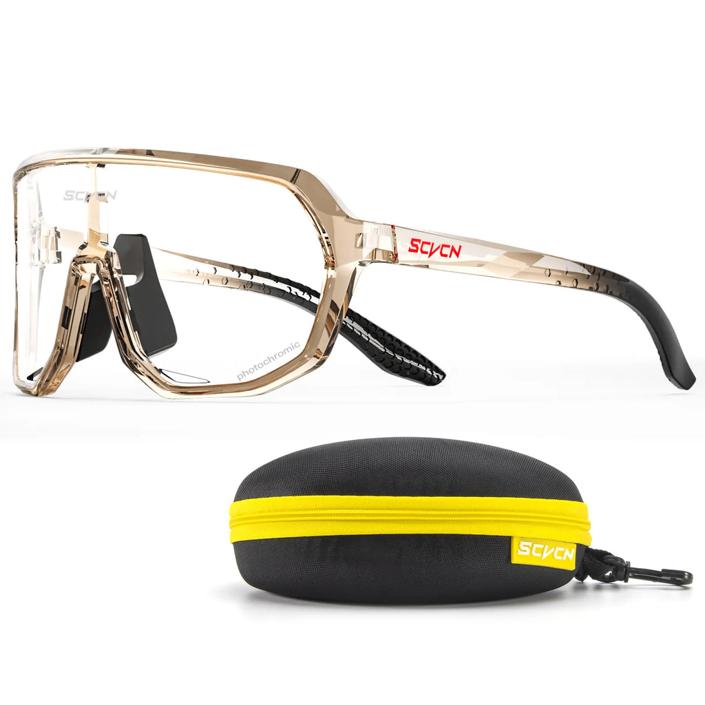 Photochromic Glasses Cycling Sunglasses for Women Sports Running MTB Biking Eyewear Men Road Mountain Bike Bicycle Goggles-WAYBIKER