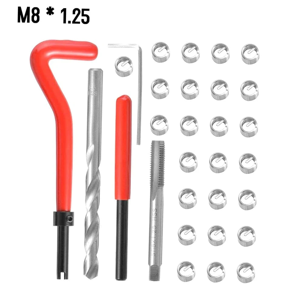 15pcs/20pcs/30pcs Metric Thread Repair Insert Kit M5 M6 M8 M10 M12 M14 Helicoil Car Pro Coil Tool Car Repair Tool-WAYBIKER