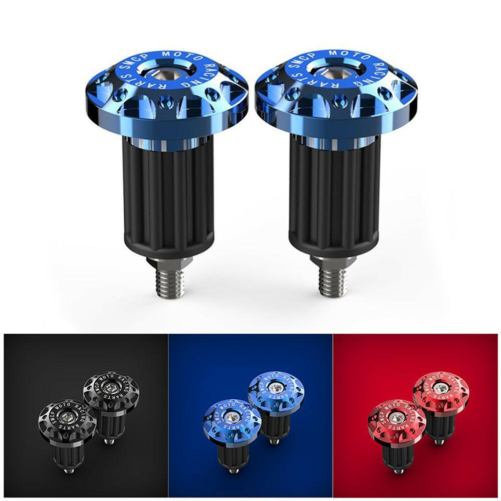 2PCS Motorcycle Handle Bar Ends Grips Moto CNC Metal Handlebar Counterweight Plug Slider Motor Bike Grips Dirt Bike Accessories-WAYBIKER