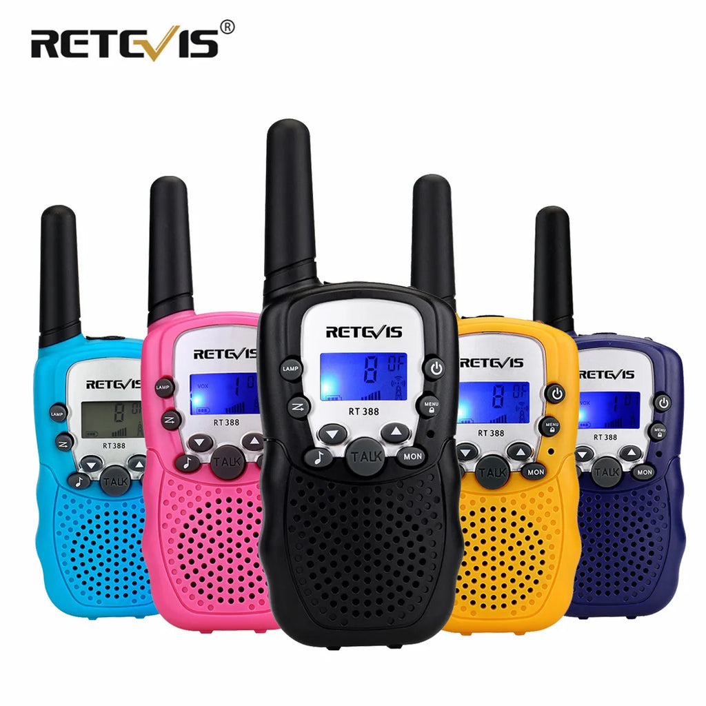 RETEVIS RT388 Walkie Talkie Children 2 Pcs Children's Radio Receiver Walkie-Talkie Kids Birthday Gift Child Toys for Boys Girls-WAYBIKER