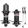 1 Pair MTB Bike Hub Front Rear HG 8-11 Speed 4 Claws 36 Holes Disc Brake Hubs with Quick Release Lever-WAYBIKER