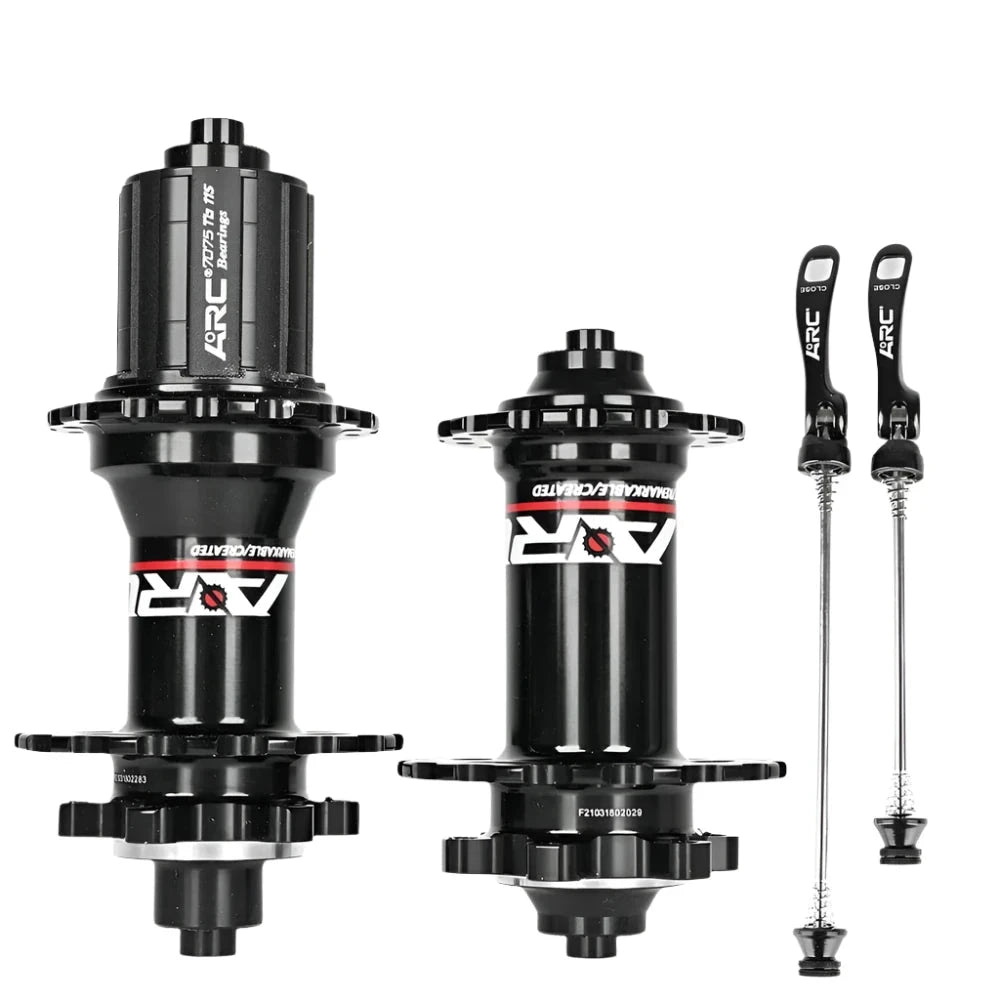1 Pair MTB Bike Hub Front Rear HG 8-11 Speed 4 Claws 36 Holes Disc Brake Hubs with Quick Release Lever-WAYBIKER