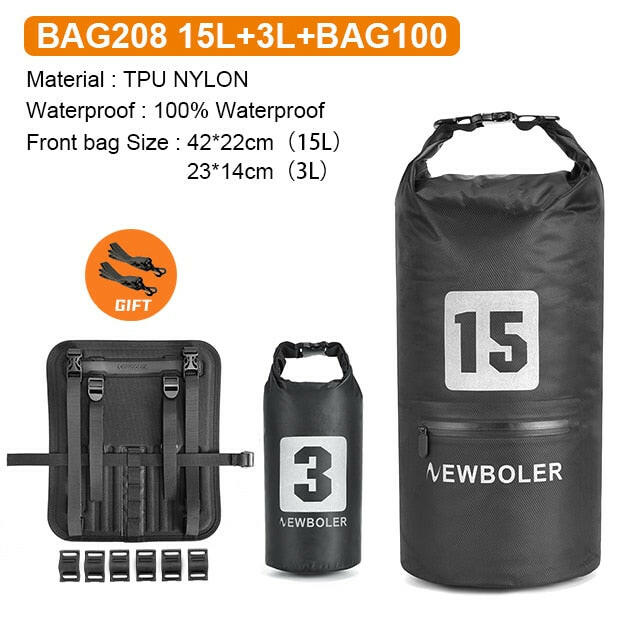 NEWBOLER Bike Front Tube Bag 10L/20L Waterproof Bicycle Handlebar Basket Pack Cycling Front Frame Pannier Bicycle Accessories-WAYBIKER