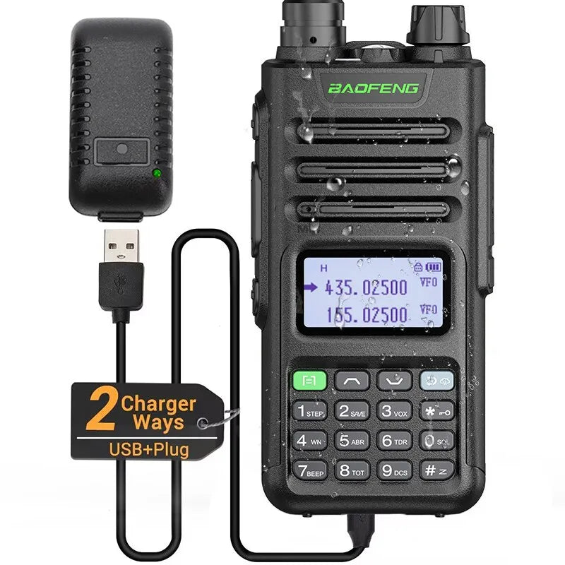 Baofeng UV 13 PRO V1 Walkie Talkie High Power 16 KM Long Range USB Charger 999CH Two Way Radio Dual Band UHF VHF UV 5R Radio-WAYBIKER