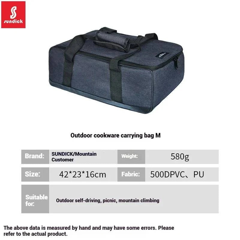 SUNDICK Outdoor Cookware Set Pot Gas Tank Anti-collision Picnic Storage Bag 2024 Hot Selling Outdoor Mountaineering Bag-WAYBIKER