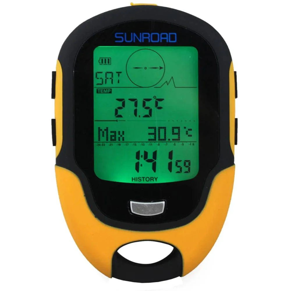Handheld GPS Navigation Receiver Portable Digital Altimeter Barometer Compass Locator For Outdoor Camping Hiking Fishing-WAYBIKER