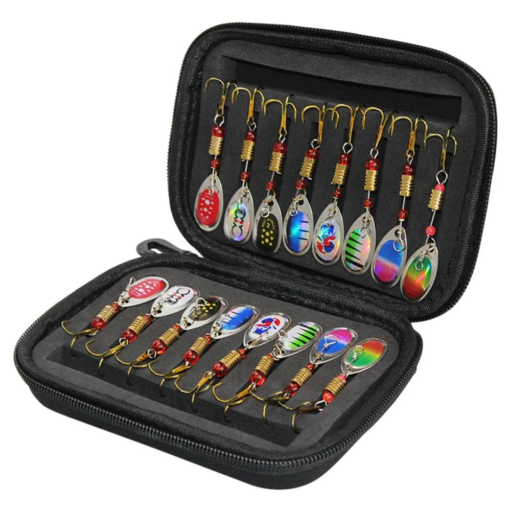 16pcs/20pcs Fishing Spoons Lures Metal Baits Set for Casting Spinner Fishing Bait with Storage Bag Case Outdoor Fishing-WAYBIKER