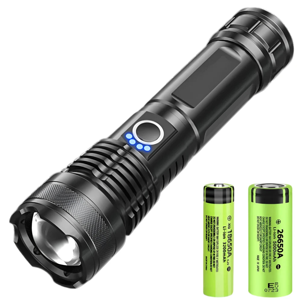 USB Rechargeable LED Flashlights High Lumens Super Bright Tactical Handheld Flash Light Zoomable,Waterproof  Emergency Lantern-WAYBIKER