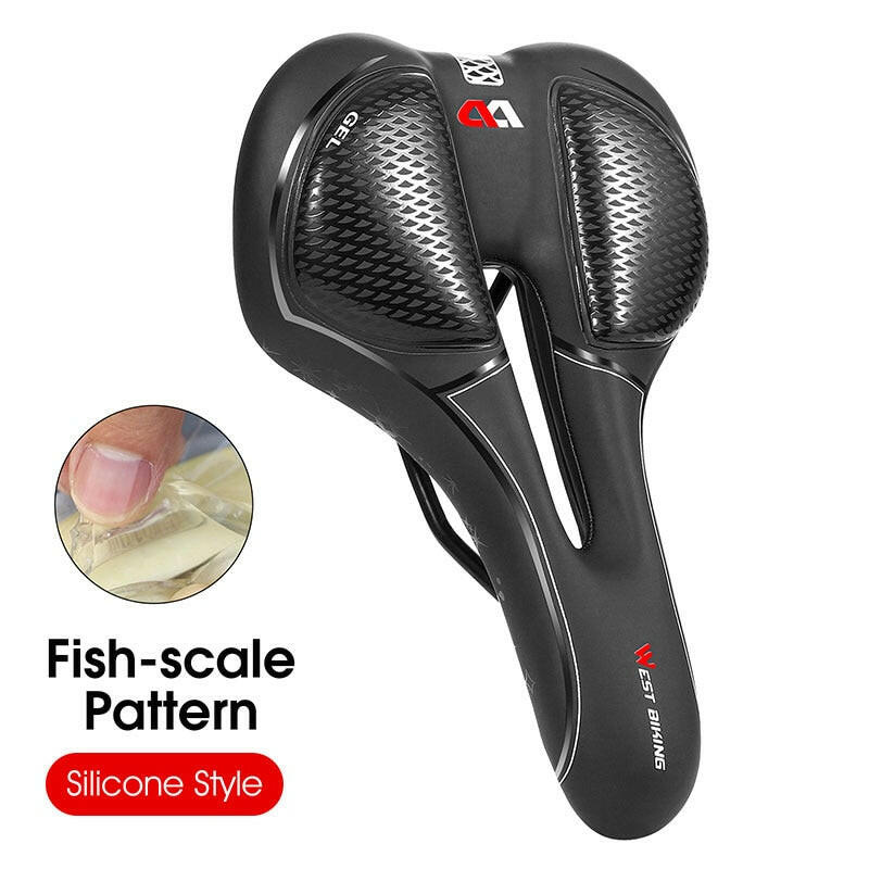 WEST BIKING Bicycle Seat Saddle MTB Road Bike Saddle Mountain Bike Racing Saddle PU Breathable Soft Seat Ergonomic Cushion-WAYBIKER