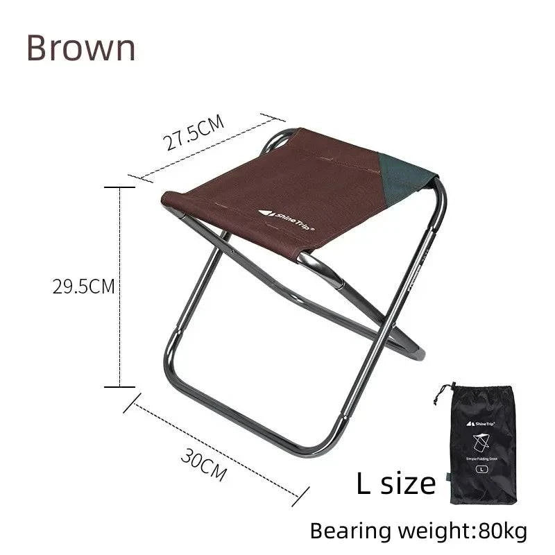 ShineTrip Outdoor Portable Folding Stool Ultralight Aluminum Alloy Stool Fishing Chair Traveling Camping Picnics-WAYBIKER
