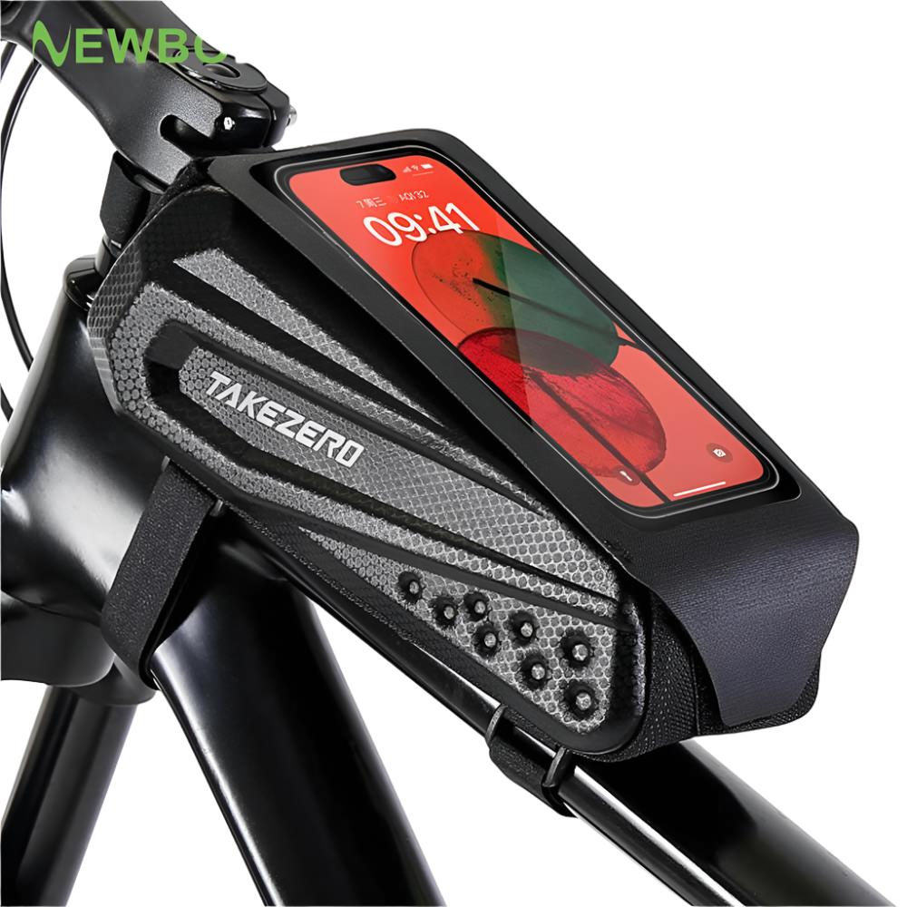NEWBOLER Bicycle Bag Waterproof Touch Screen Cycling Bag Top Front Tube Frame MTB Road Bike Bag 7.2 Phone Case Bike Accessories-WAYBIKER