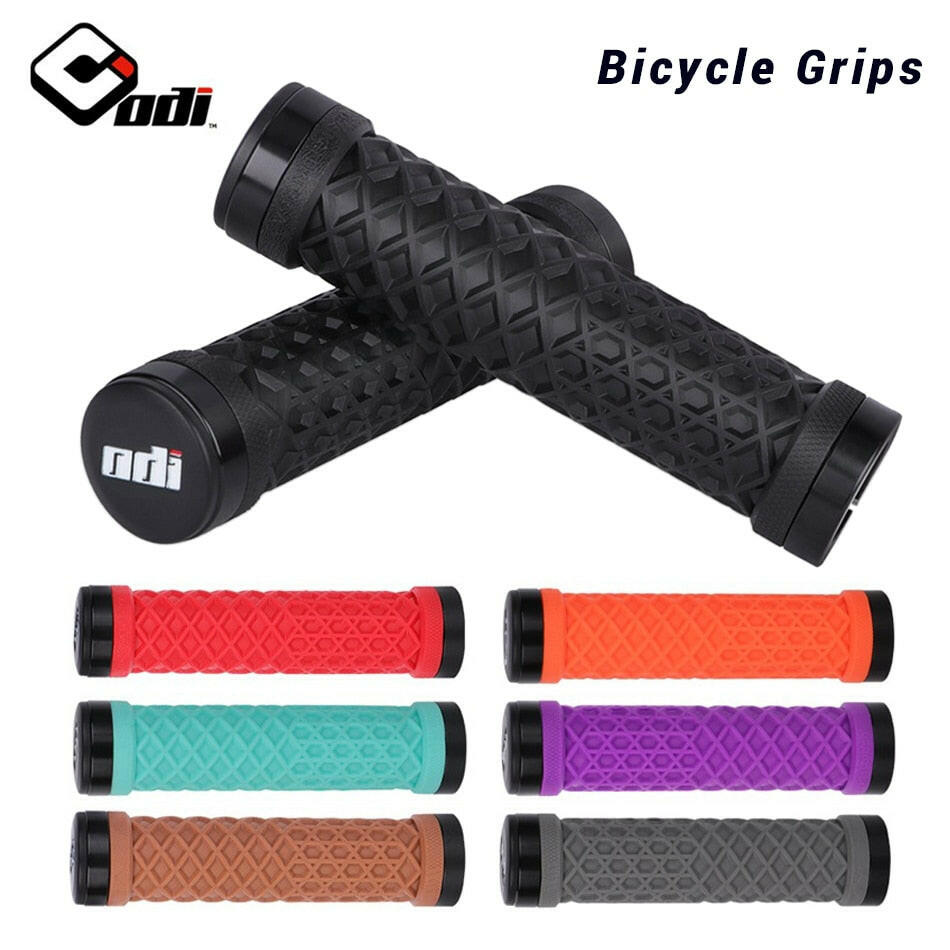 ODI Silicone Bicycle Grips Durable Non-Slip Ergonomic Soft Rubber MTB Grip With Handlebars Locking End Cycling Accessories-WAYBIKER
