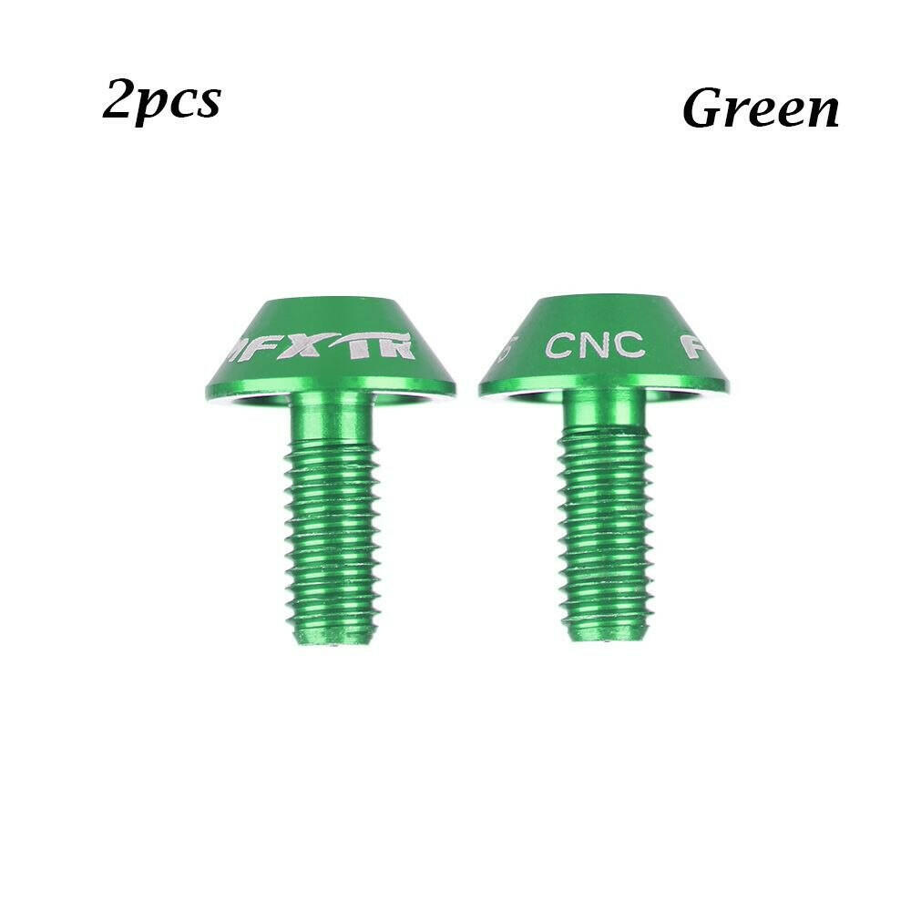 2Pcs/Set Colorful Aluminum Alloy Mountain Bike Water Bottle Holder Cage Screw Bolts M5x12mm Screw Durable Bicycle Accessories-WAYBIKER