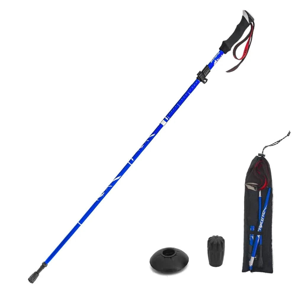 Lightweight Collapsible Trekking Pole Five-fold Walking Stick for Hiking Camping Backpacking-WAYBIKER