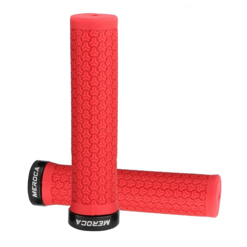 MEROCA 2Pcs Rubber Bicycle Grip 22.2mm Handlebar Non-slip Grip For Mountain Bike-WAYBIKER