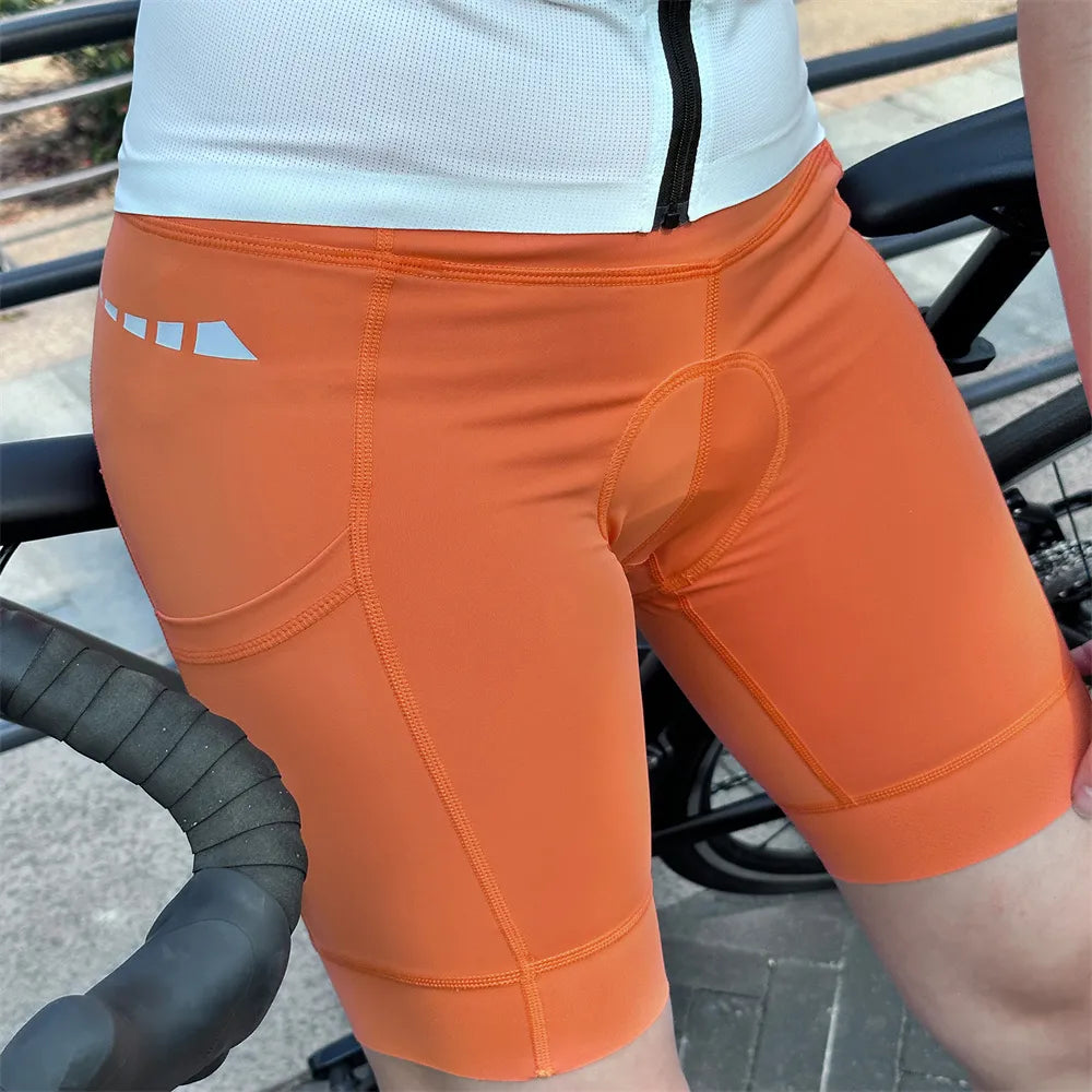 WOSAWE Simple Design Girls Road Bike Racing Series Fashion Padded Women Cycling Shorts-WAYBIKER