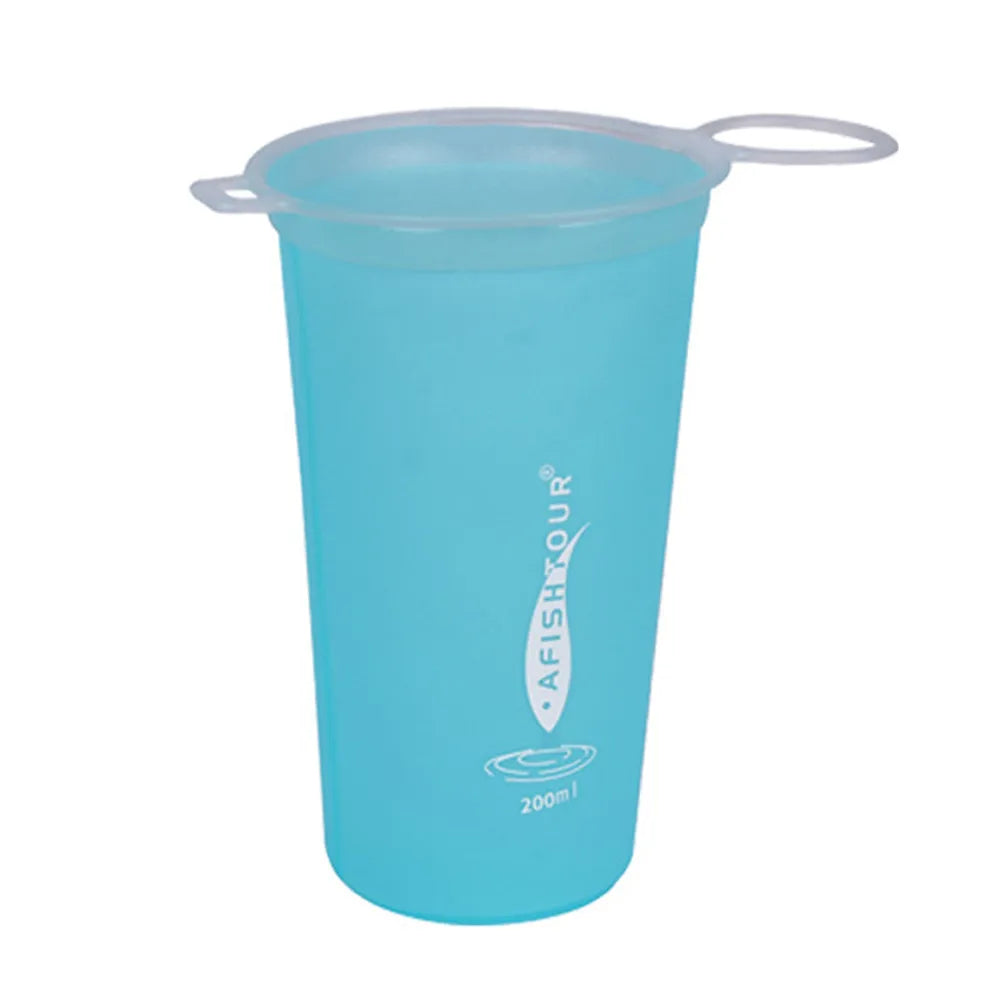 TPU Soft Cups Collapsible Sports Water Bottle Outdoor Foldable Water Cup Running Cycling Hiking Flexible Water Bag-WAYBIKER