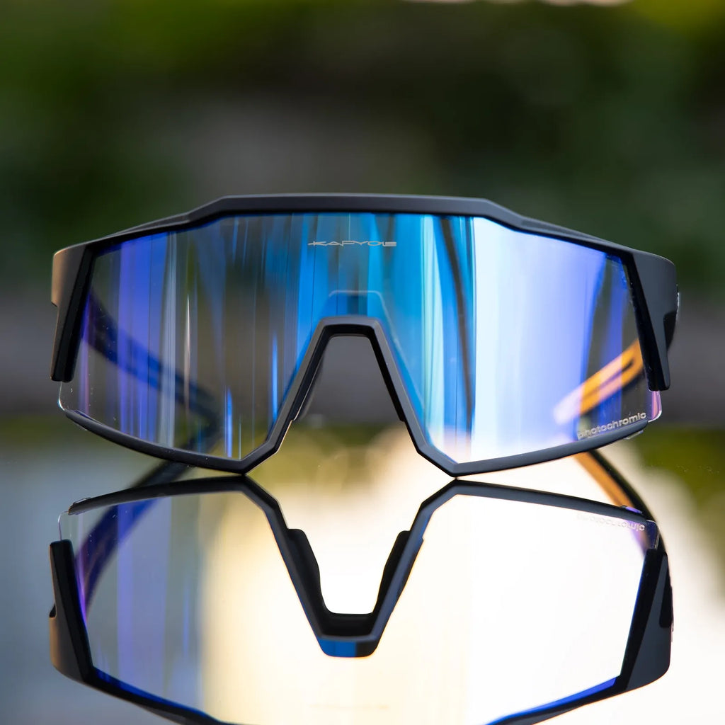 Kapvoe Red Photochromic Hiking Driving Cycling Sunglasses UV400 Outdoor Bike Eyewear TR90 Frame Sports Bicycle Camping Goggles-WAYBIKER