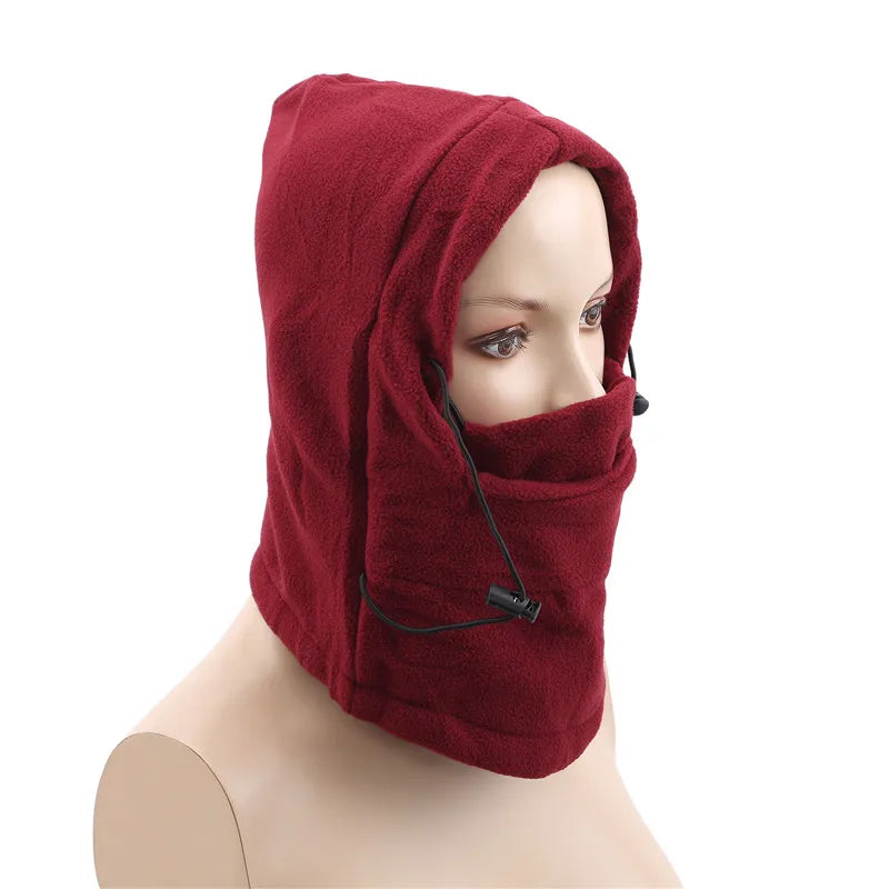 Winter Thermal Fleece Balaclava Men Hat Neck Warmer Hiking Scarf Waterproof Hunting Cycling Hat Hooded Neck Snowboard Face Mask-WAYBIKER