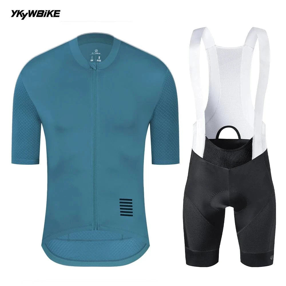 YKYWBIKE Men's Cycling Set Summer Cycling Jersey Kits Road Bike Clothes Bicycle Clothing Riding Maillot Cycling Clothing-WAYBIKER