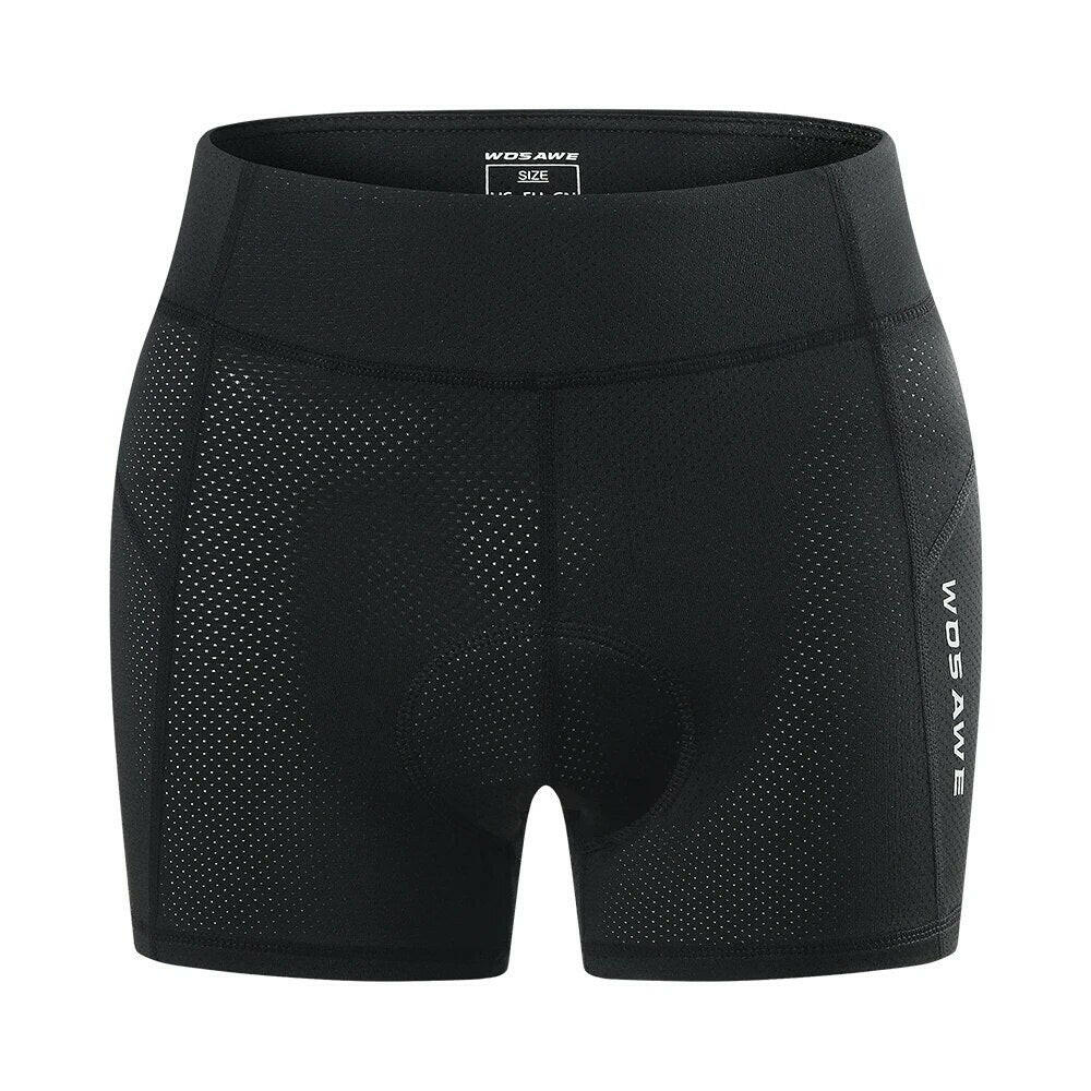 WOSAWE Padded Cycling Shorts Women Breathable Mesh Cycling Underwear Shockproof Riding Bicycle Underpant MTB Road Bike Shorts-WAYBIKER