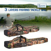120cm/150cm 3 Layers Fishing Bag Portable Folding Fishing Rod Reel Bag Fishing Tackle Carry Bag Case Travel Storage Bag-WAYBIKER