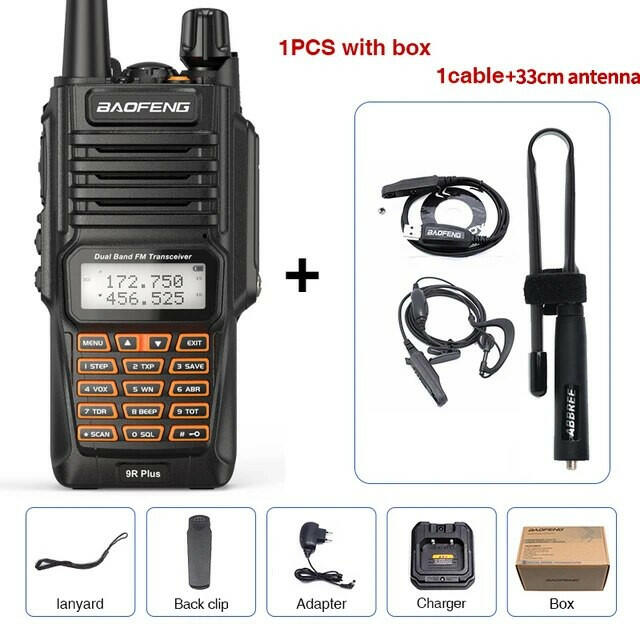 Baofeng UV-9R Pro IP68 Waterproof  Walkie Talkie Dual Band 16KM S22 Radio VHF UHF CB Ham Radio UV-9R Plus Portable Two Way Radio-WAYBIKER