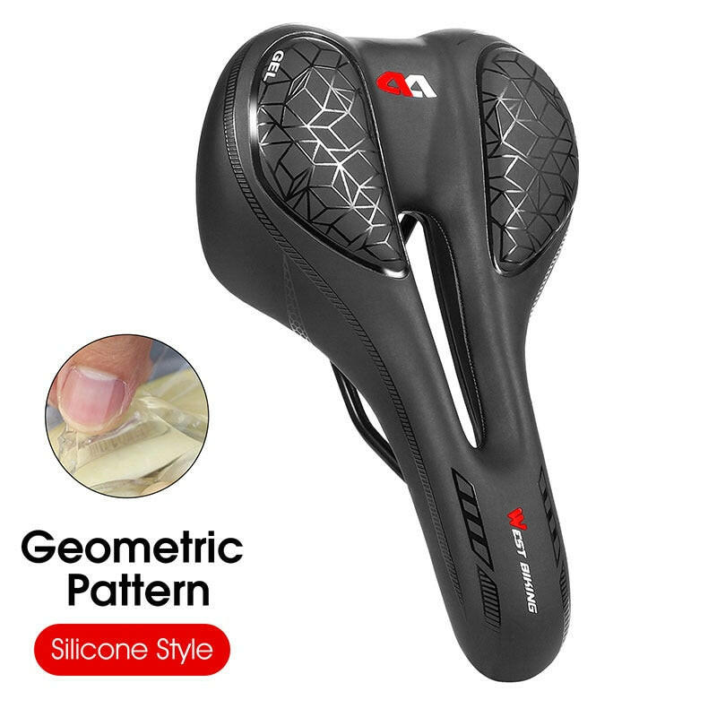WEST BIKING Bicycle Seat Saddle MTB Road Bike Saddle Mountain Bike Racing Saddle PU Breathable Soft Seat Ergonomic Cushion-WAYBIKER