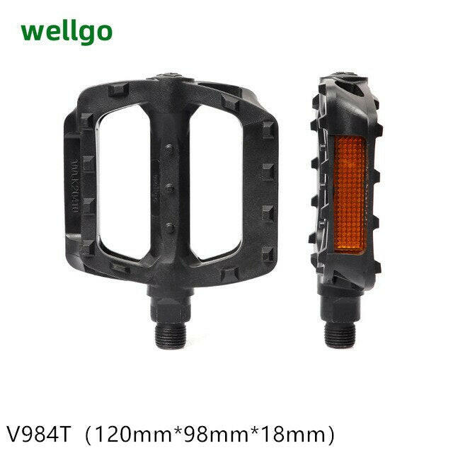 Wellgo Mountain Bike Nylon Double Sealed Bearing Pedal  High Strength Non-slip Pedal MTB Road Bike Pedal Riding Accessories-WAYBIKER