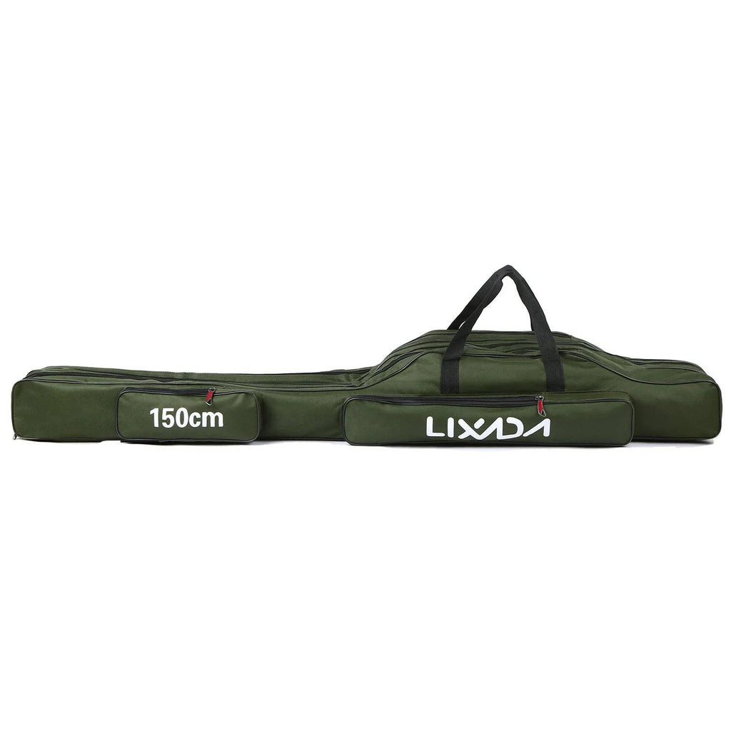 Lixada 3-Layer Portable Folding Fishing Rod Bag 90cm/120cm/150cm Fishing Tackle Case Multifunctional Fishing Rod Bags Case-WAYBIKER