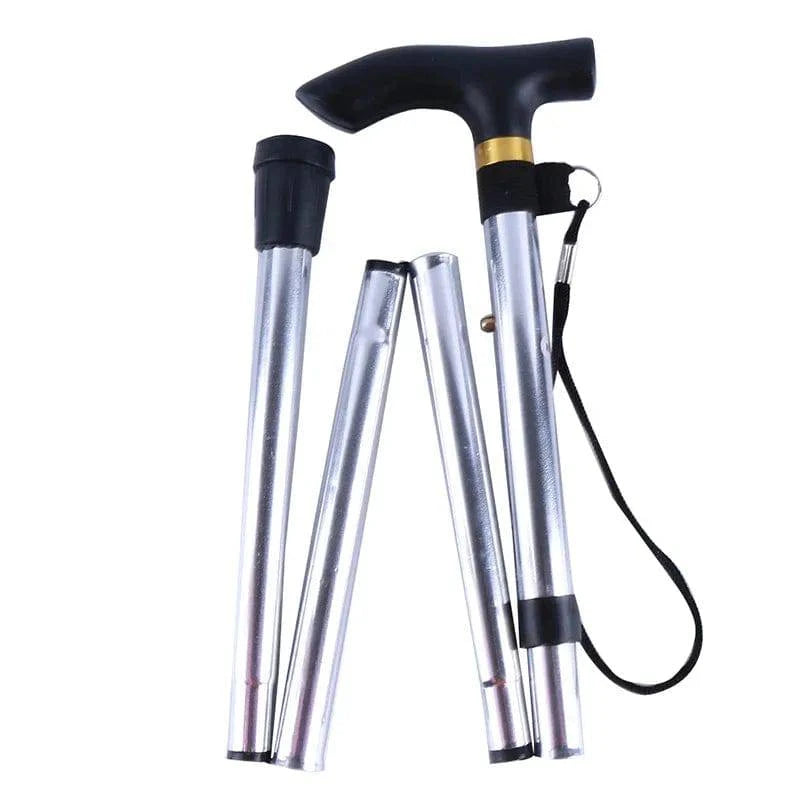 Hiking Camping Mountaineering Poles Walking Stick Telescopic Baton Trekking Poles Folding Cane Crutches Pole Unisex-WAYBIKER